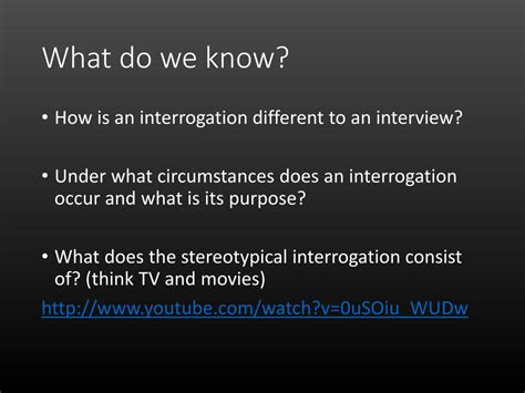 PPT - Interrogation techniques PowerPoint Presentation, free download ...