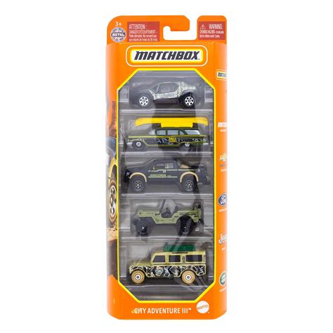 Matchbox 5-Pack Vehicles-City Adventure III - Online Toys Australia