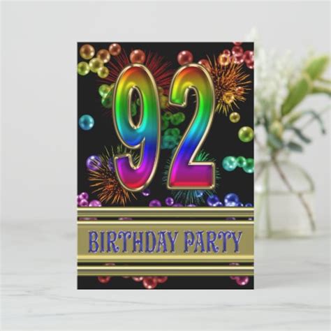 Nd Birthday Party Invitation With Bubbles Zazzle