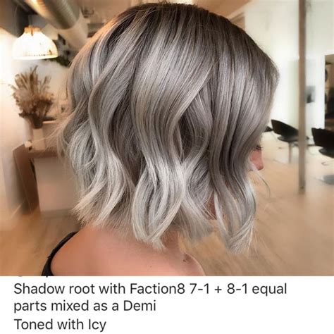 Pin by Melissa scoran on Ombré sombre Bayalage Root shadow ideas Ice blonde hair Grey