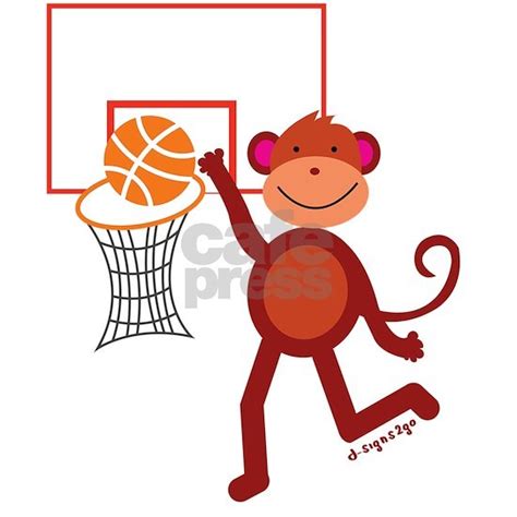 Monkey Basketball Slam Dunk Flip Flops by Admin Store - CafePress