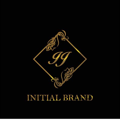 initial IJ handwritten luxury letter template 10365093 Vector Art at ...
