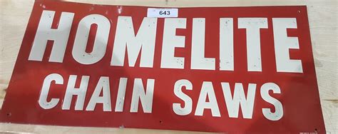 Vintage Homelite Chainsaw Sign