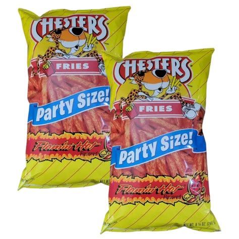 CHESTER S FLAMIN HOT Cheetos FRIES Corn Snacks Crunchy Party Sz Oz Bags