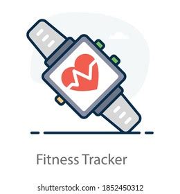 Fitness Tracker Icon Trendy Vector Hand Stock Vector Royalty Free