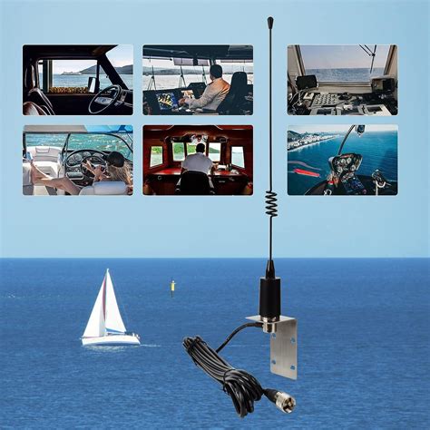 Uayesok Inch Stainless Steel Marine Vhf Antenna For Cobra Icom