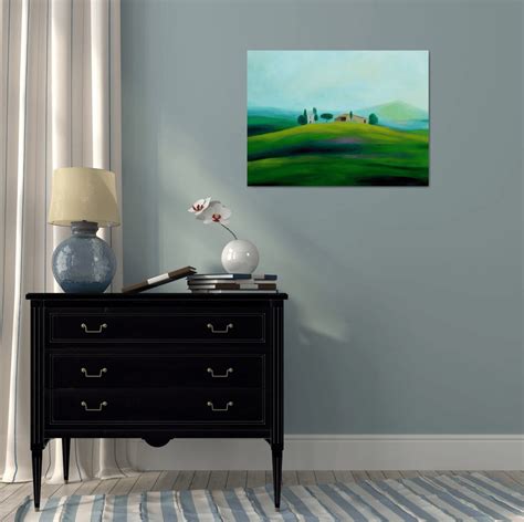 Landscape Painting, Tuscany Oil Painting on Canvas Italy Landscape ...