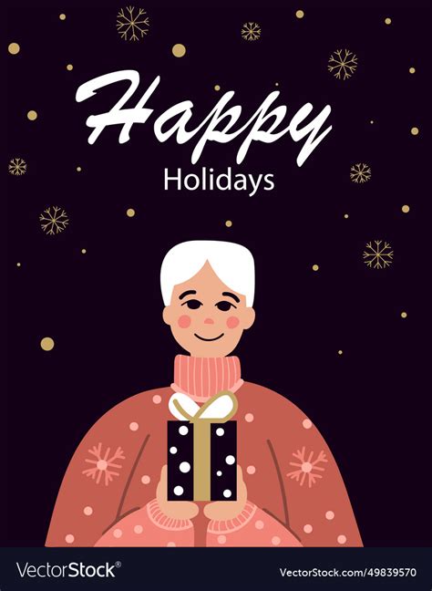 Greeting cards for new year and christmas holiday Vector Image