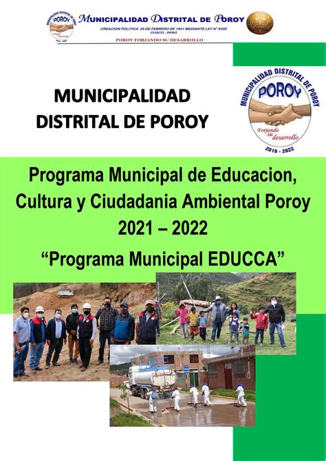 Poroy Educca Ejercicios Programa Municipal De Educacion Cultura