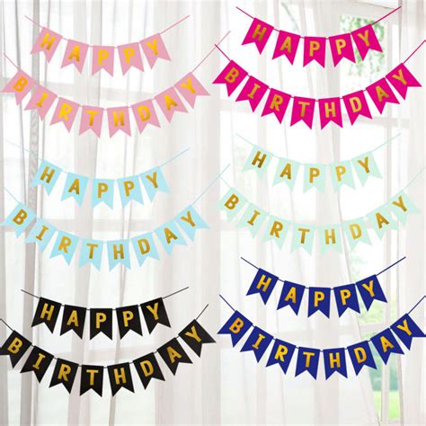 Happy Birthday Solid color Banner 3M For birthday party background ...