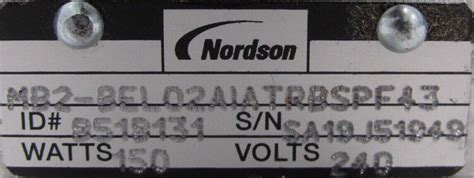 NEW NORDSON MINIBLUE II HOT GLUE APPLICATOR MB BEL AIATRBSPF SB Industrial Supply