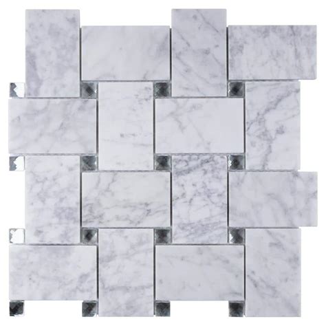 Reviews For MOLOVO Carrara White 11 74 In X 11 74 In Basketweave