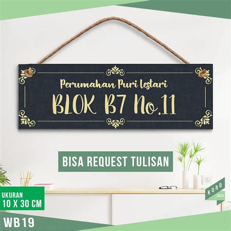 Jual Papan Alamat Nomor Rumah Bahan Papan Mdf Bisa Custom Korodeco