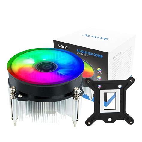 Alseye Cpu Cooler Intel Lga 1155 1156 And Cpu Rgb Led For Cpu Case Computer Empower Laptop