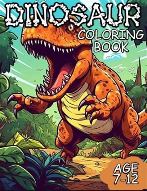 The Dinosaur Coloring Book Is Shown