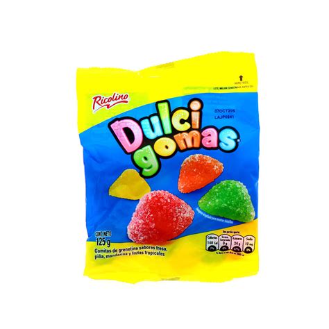 Gomitas Ricolino Dulci Goma Sabor Frutas Tropicales 125 Gr