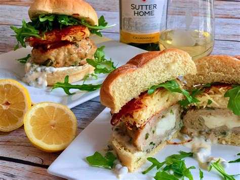 Milanese Burgers With Lemon Cream Angel Hair Frico And Lemon Caper Mayo