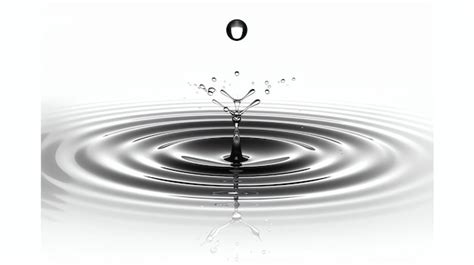 Premium Photo Black And White Water Splash With A Single Drop Of