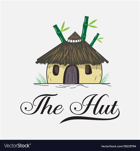 Hut Logo Design Template Royalty Free Vector Image