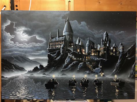 Hogwarts Castle Acrylic Painting - 24" x 36" - Marc Harvill Art - Watch ...