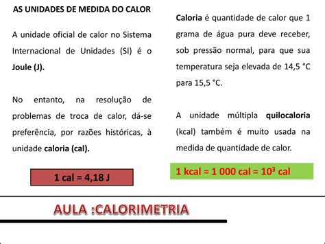 AULA CALORIMETRIA Prof Robson Ppt Carregar