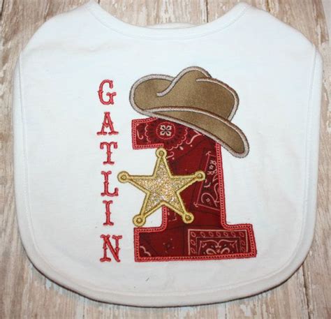 First Birthday Western Bib Cowboy Baby Bib By Addiesthings On Etsy Baby