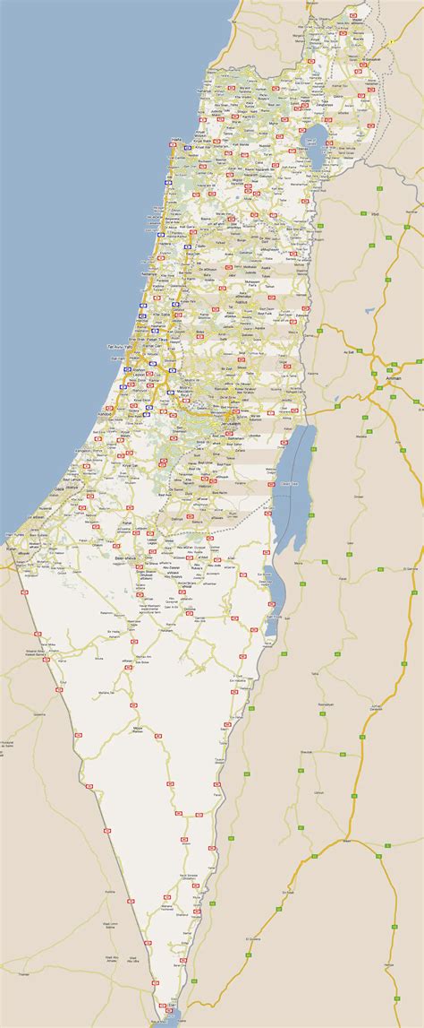 Israel Big Map • Mapsof.net