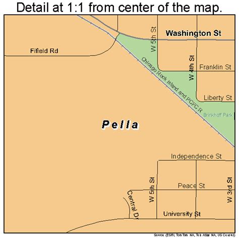 Pella Iowa Street Map 1962040