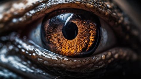 Premium AI Image | Macro photo of reptile eye