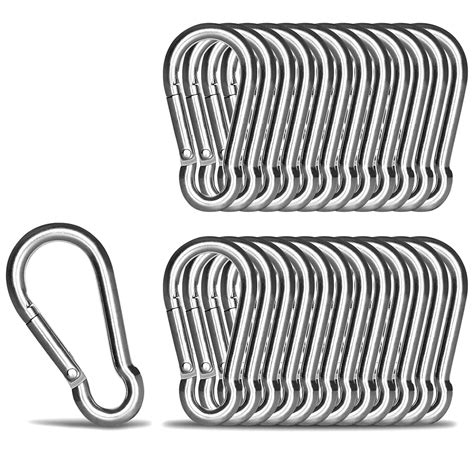 Pack Stainless Steel Carabiner Clip Inch Heavy Duty Spring