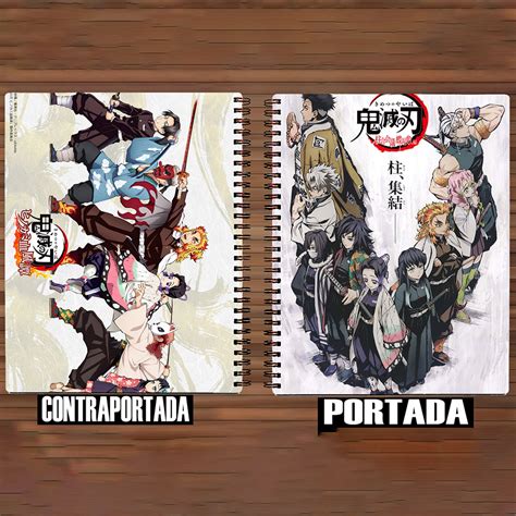 264 Cuaderno Libreta Kimetsu no Yaiba Pilares Tienda Rirumé