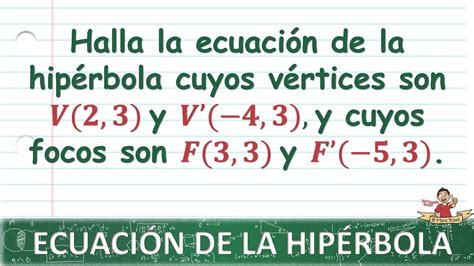 Ecuaci N De La Hip Rbola Con Centro Fuera Del Origen Introducci N