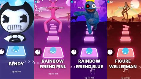 Bendy Vs Rainbow Friend Pink Vs Rainbow Friend Blue Vs Figure Wellerman