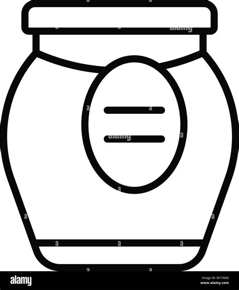 Fresh Jam Jar Icon Outline Style Stock Vector Image Art Alamy