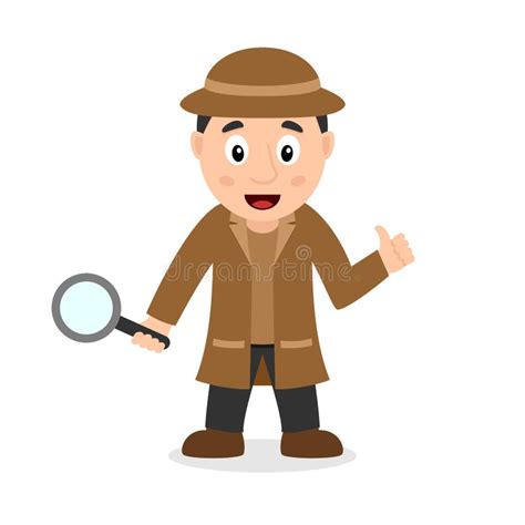 Detective Que Sostiene Una Lupa Ilustraci N Del Vector Ilustraci N De