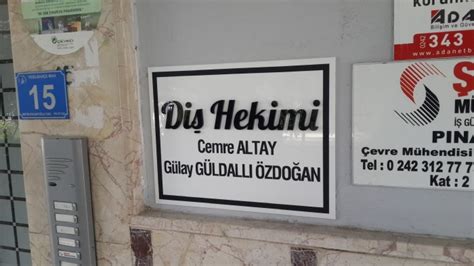 Diş hekimi kapı tabelası Reklamatay ANTALYA