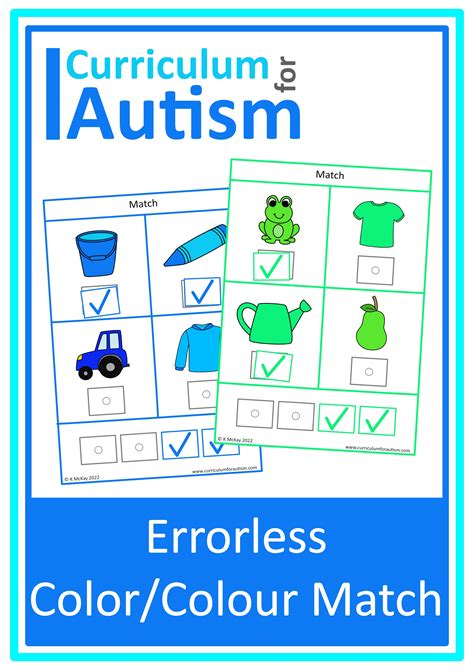 Errorless Learning Color Matching Put On Independent Task Autism