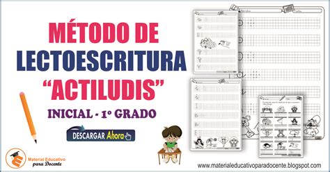 Material Educativo Cuaderno De Lectoescritura Con El M Todo Actiludis