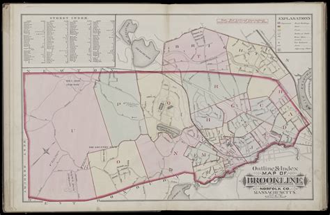 Atlas Of The Town Of Brookline Norfolk County Massachusetts Digital