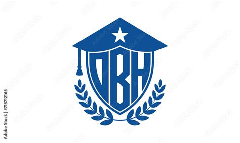 Obh Three Letter Iconic Academic Logo Design Vector Template Monogram