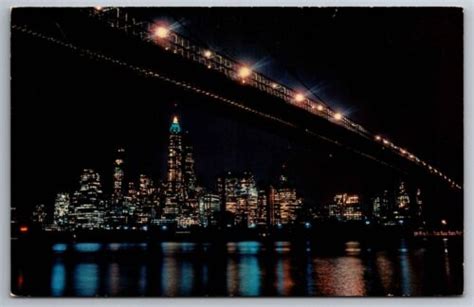 Postcard Brooklyn Bridge Lower Manhattan New York City G 12 EBay