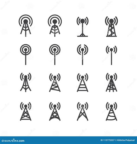 Transmitter Icon On White Background Stock Vector Illustration Of