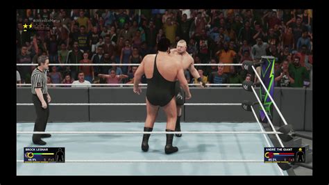 Wwe K Brock Lesnar Vs Andre The Giant Youtube