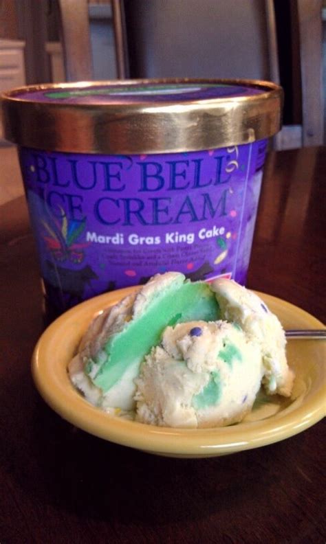 King Cake Ice Cream Yes Mardi Gras King Cake King Cake Ice Cream Blue Bell Ice Cream