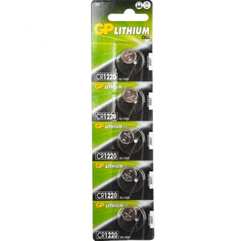 Купить 1220 Батарейки GP "таблетка" lithium, 3V (5 шт. на листе) - в ...