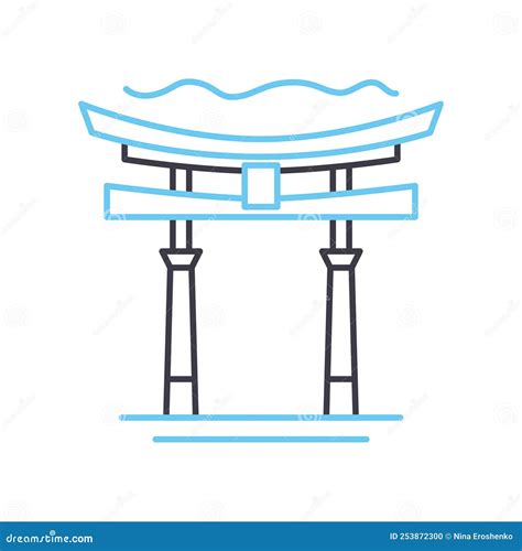 Toji Temple Line Icon, Outline Symbol, Vector Illustration, Concept ...