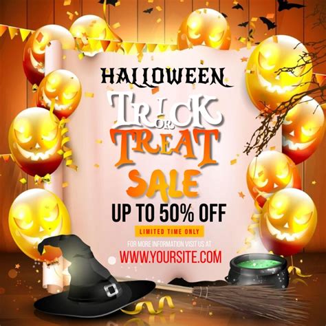 Halloween Sale Flyers Template | PosterMyWall