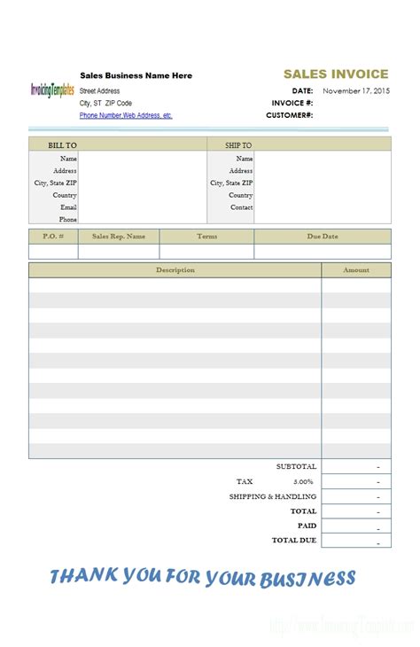 Sales Invoices Should Be Invoice