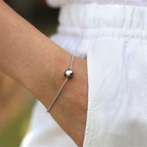 Jersey Pearl Tahitian Pearl Silver Solo Bracelet