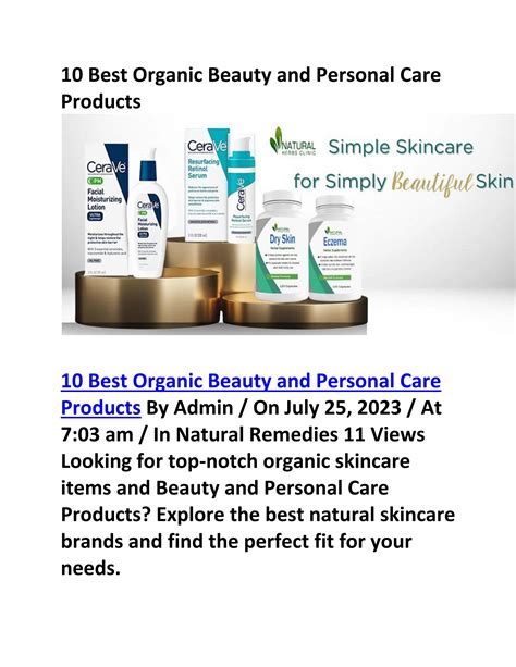 10 Best Organic Beauty and Personal Care Products by walamdavid - Issuu